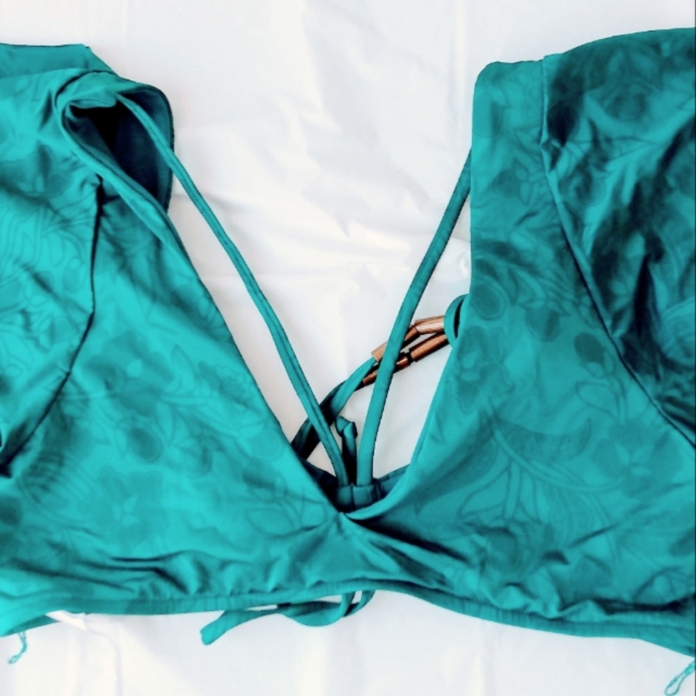 The Bikini Lab seafoam with sleeves top